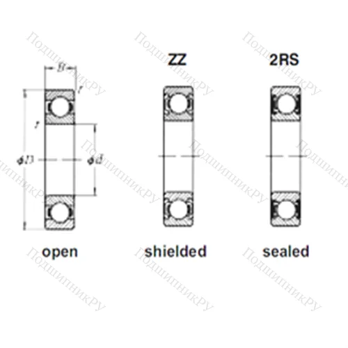 Подшипник шариковый радиальный 618/8ZZ от производителя  CRAFT Подшипник шариковый радиальный 618/8ZZ от производителя  CRAFT