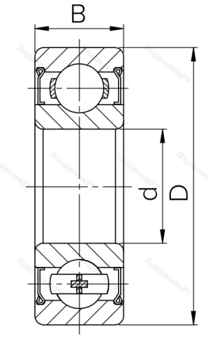 Шариковый однорядный подшипник 80106 (6006 ZZ) в Иванове
