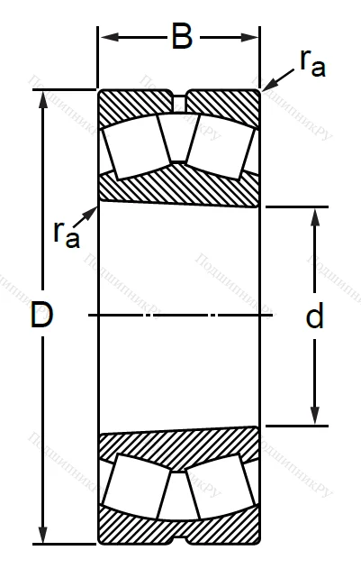 Сферический роликовый подшипник с конической посадкой на вал 113528 АМН (22228 KMBW 33) в Иванове