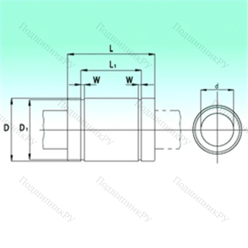 Подшипник шариковый линейный KB 1636 от производителя  NBS