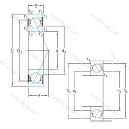 Подшипник шариковый радиально-упорный S 7224 ACD/P 4A от производителя  SKF