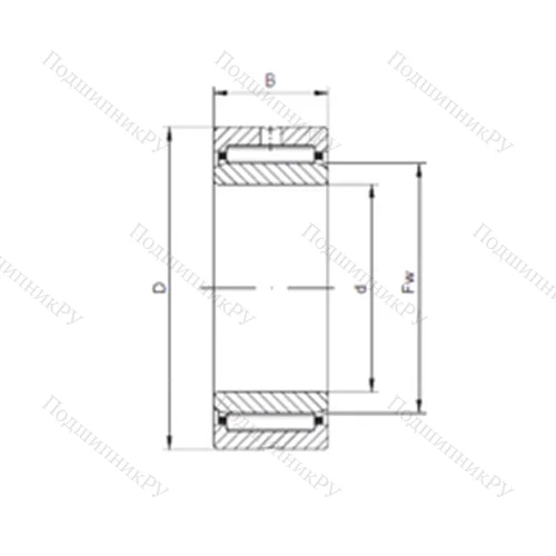 Подшипник игольчатый радиальный NA 4906-2RS