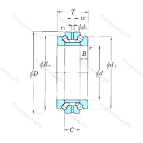 Подшипник шариковый упорно-радиальный 234711B от производителя  KOYO Подшипник шариковый упорно-радиальный 234711B от производителя  KOYO