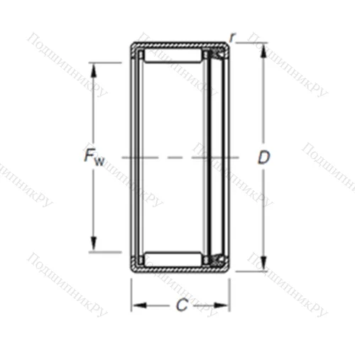 Подшипник игольчатый радиальный F-92393.1
