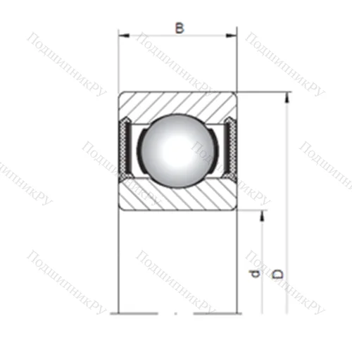 Подшипник шариковый радиальный 618/8-2RS от производителя  CRAFT