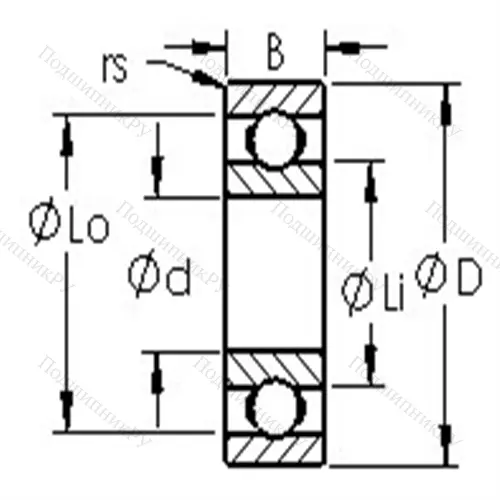 Подшипники шариковые радиальные однорядные 6319 от производителя  AST