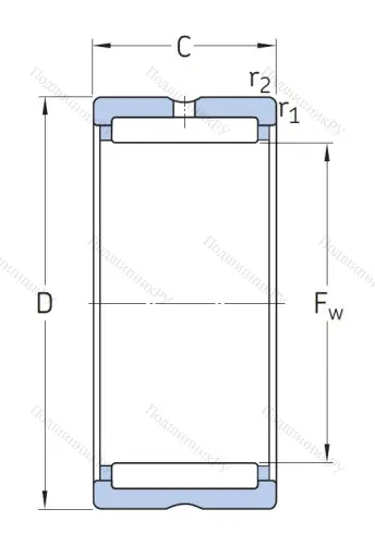 Игольчатый подшипник NK 42/20 от производителя  SKF