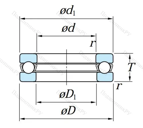 Упорный шариковый подшипник 51214 от производителя  KOYO