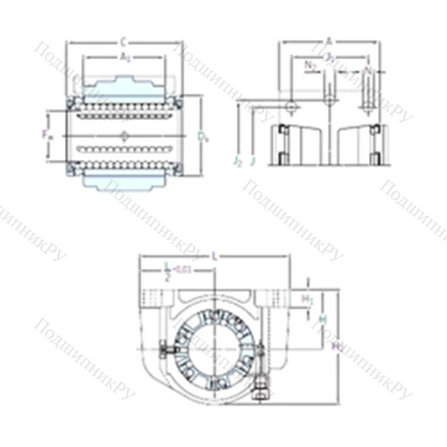 Подшипник шариковый линейный LUCS 80-2LS от производителя  SKF