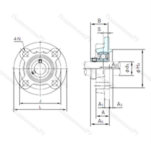 Подшипниковый узел шариковый радиальный BFC 206
