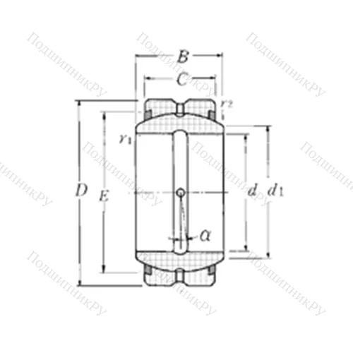 Подшипник скольжения сферический SA 1-35BSS