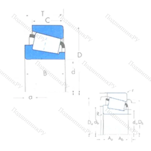 Подшипник роликовый радиально-упорный HM 88648/HM 88610 от производителя  TIMKEN