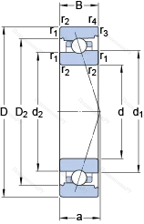 Подшипник 7019 CB/P 4A