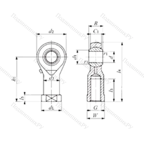 Подшипник скольжения сферический PHSA 22 от производителя  IKO