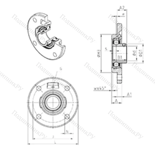 Подшипниковый узел шариковый радиальный USFCE 203