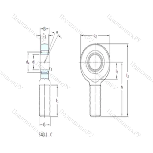 Подшипник скольжения сферический SAL 6C