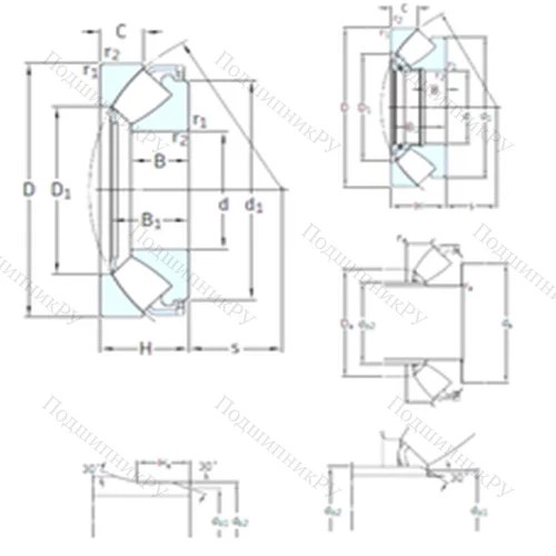 Подшипник роликовый упорно-радиальный 29328E