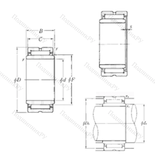 Подшипник игольчатый радиальный MR 486024+MI-404824