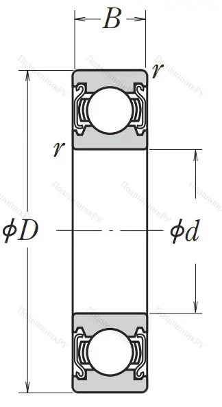 Однорядный шариковый подшипник 6224 ZZ C 3