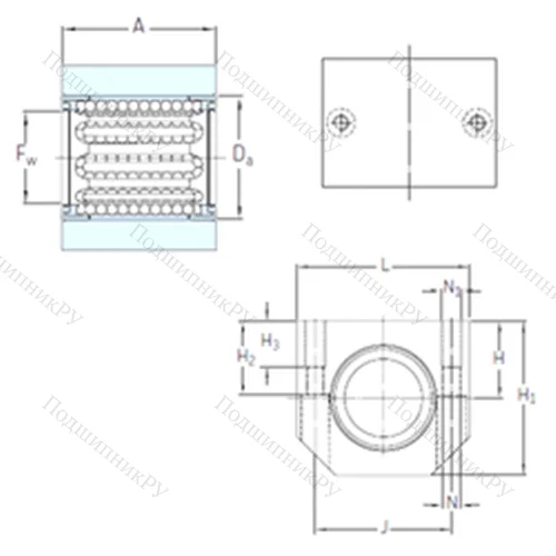 Подшипник шариковый линейный LUHR 50-2LS от производителя  SKF
