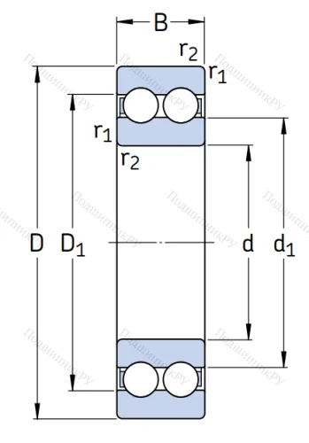 Двухрядный шариковый подшипник 4201 ATN 9 от производителя  SKF