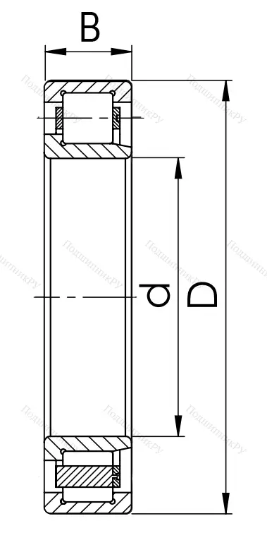 Цилиндрический роликовый подшипник 42516 Л (NJ 2216 M) в Иванове