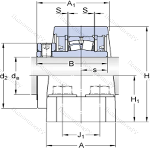 Стационарные роликоподшипниковые узлы (SKF ConCentra, для дюймовых валов) FSYE 3 15/16-3