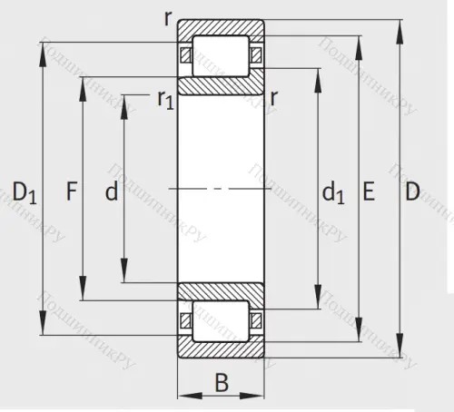 Роликовый цилиндрический подшипник NJ 314 E XL TVP 2 от производителя  FAG Роликовый цилиндрический подшипник NJ 314 E XL TVP 2 от производителя  FAG