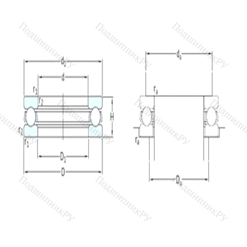 Подшипник шариковый упорный 51110 от производителя  SKF