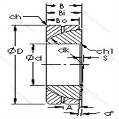 Подшипник скольжения сферический GAC 50S от производителя  AST