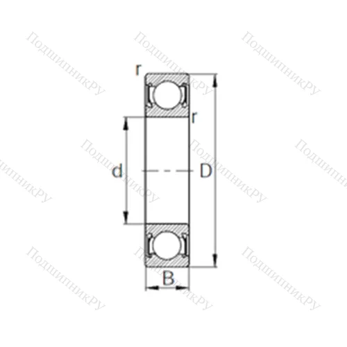 Подшипник шариковый радиальный 6324-2RS от производителя  CYSD Подшипник шариковый радиальный 6324-2RS от производителя  CYSD