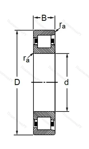 Цилиндрический роликовый подшипник 102307 (N 307 V) в Иванове
