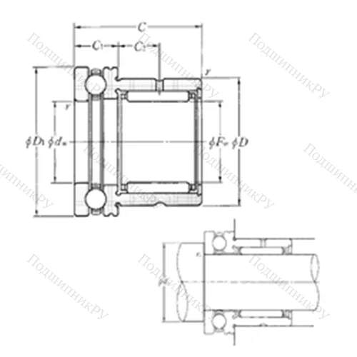Подшипник комбинированный NKX 35T 2 от производителя  NTN