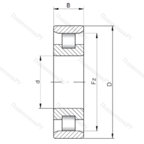 Подшипник роликовый радиальный N 38/630 от производителя  CX