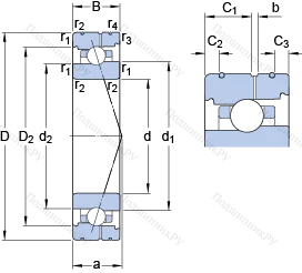 Подшипник 7020 CB/P 4AL
