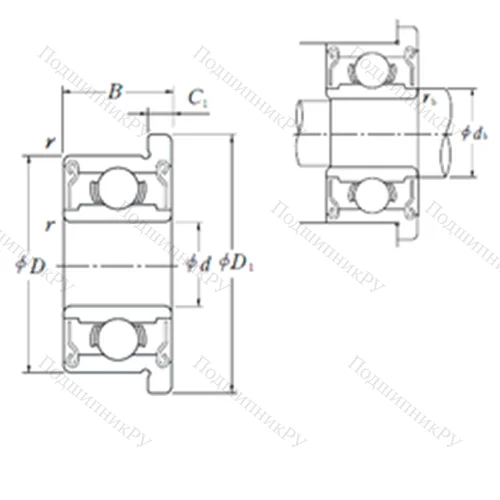 Подшипник шариковый радиальный F 693ZZ от производителя  NSK