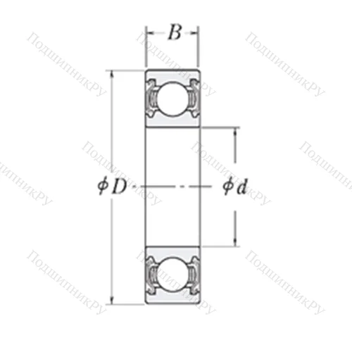 Подшипник шариковый радиальный KLNJ 1/2-2Z