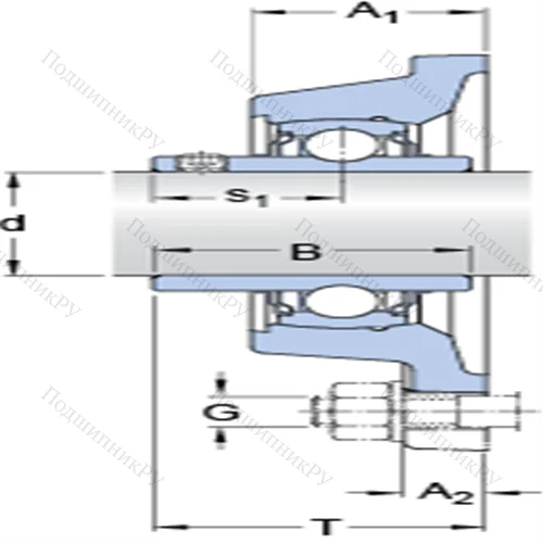 Фланцевые подшипниковые узлы типа Y с прямоугольным фланцем для высоких температур FY 1.3/16 TF/VA 228