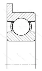 Подшипник F 68/2,5ST/P 5 размер 2,5x6/7,1x1,8
