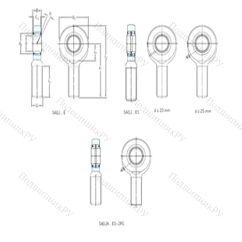 Подшипник скольжения сферический SAL 15ES