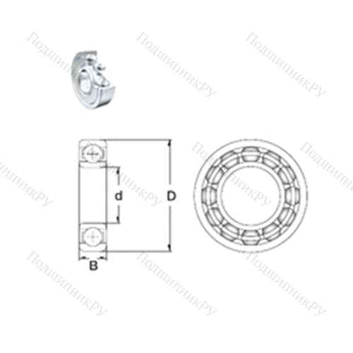 Подшипник шариковый радиальный 6218-2Z от производителя  ZEN Подшипник шариковый радиальный 6218-2Z от производителя  ZEN