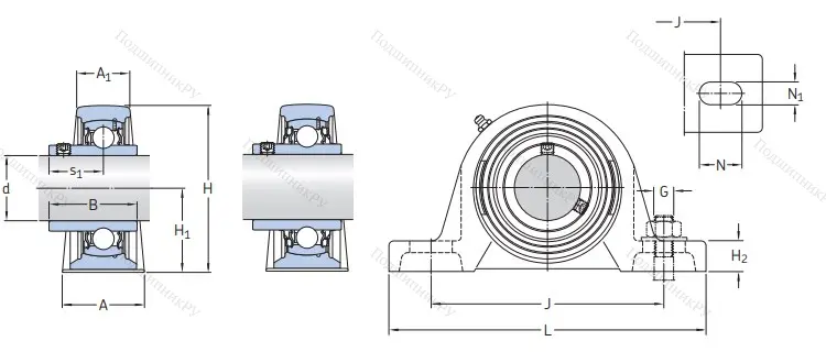 Подшипниковый узел SY 60 TR в Иванове