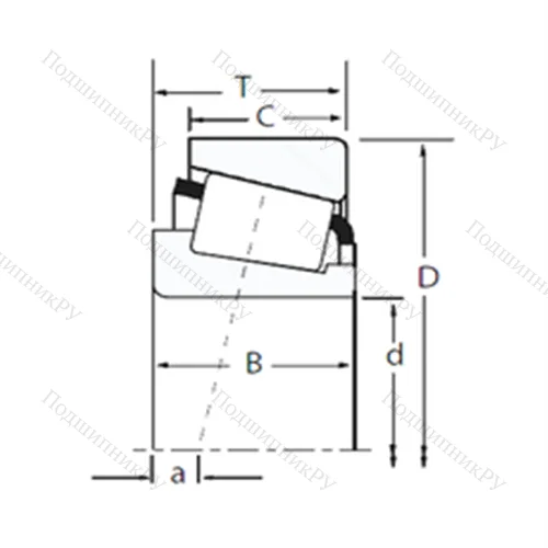 Подшипник роликовый радиально-упорный 33021
