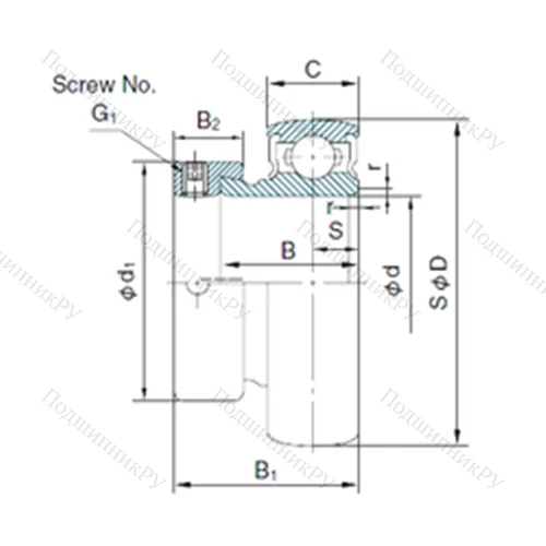 Подшипник шариковый радиальный KH 201AE
