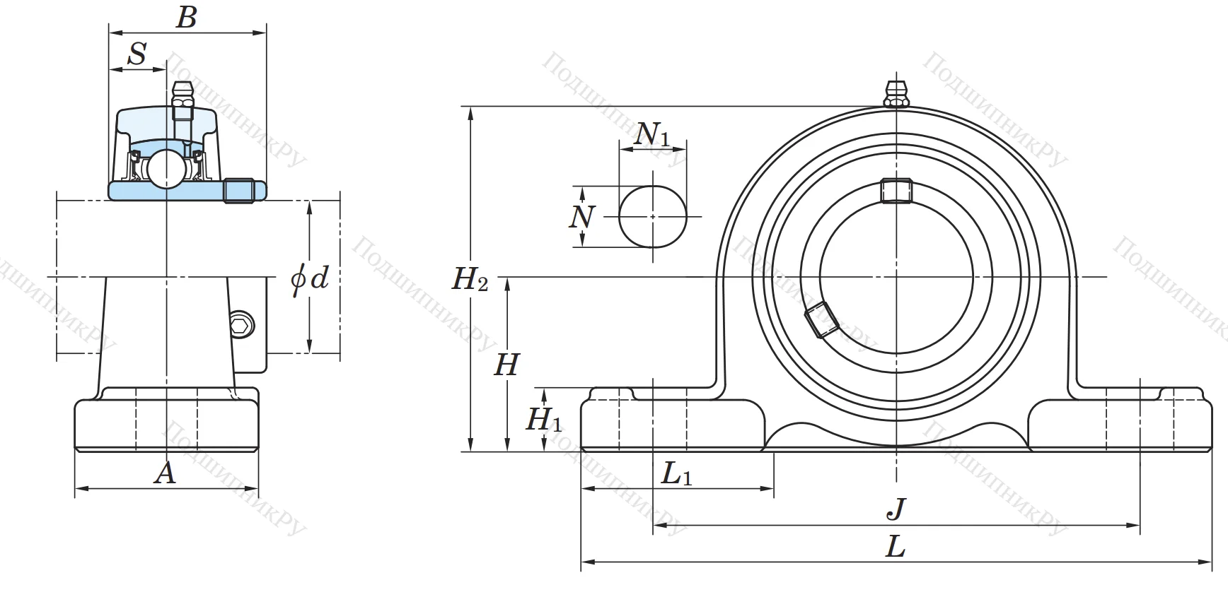 Подшипниковый узел UCP 210 (480210) в Иванове