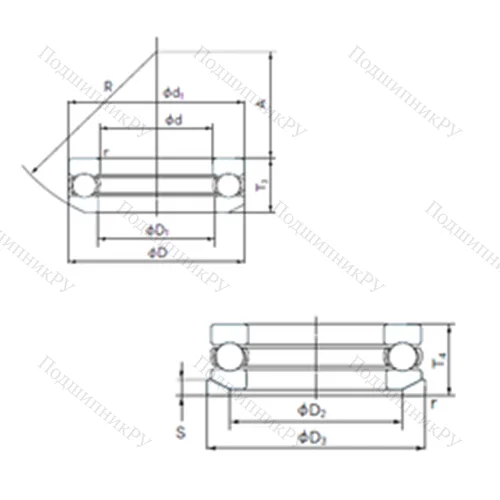 Подшипник шариковый упорный 53432U