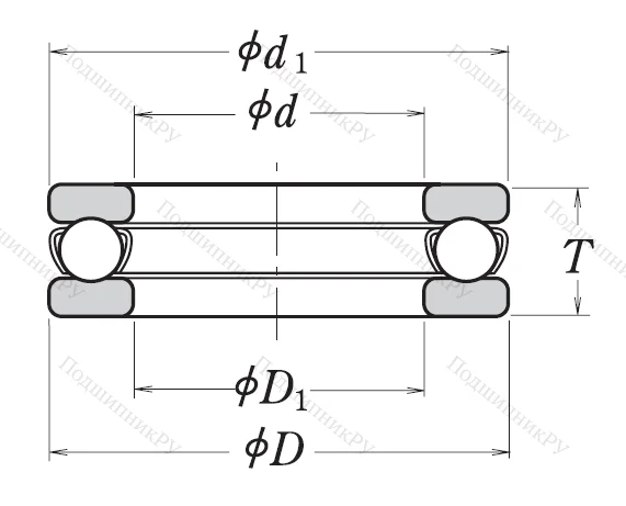 Упорный шариковый подшипник 51310