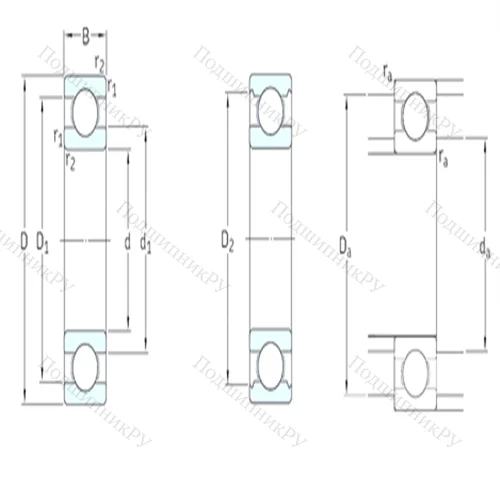 Подшипник шариковый радиальный 619/9 от производителя  SKF Подшипник шариковый радиальный 619/9 от производителя  SKF