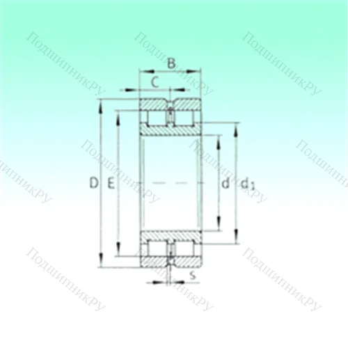 Подшипник роликовый радиальный SL 024860 от производителя  NBS