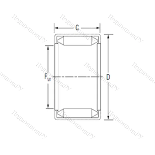 Подшипник игольчатый радиальный BT 126